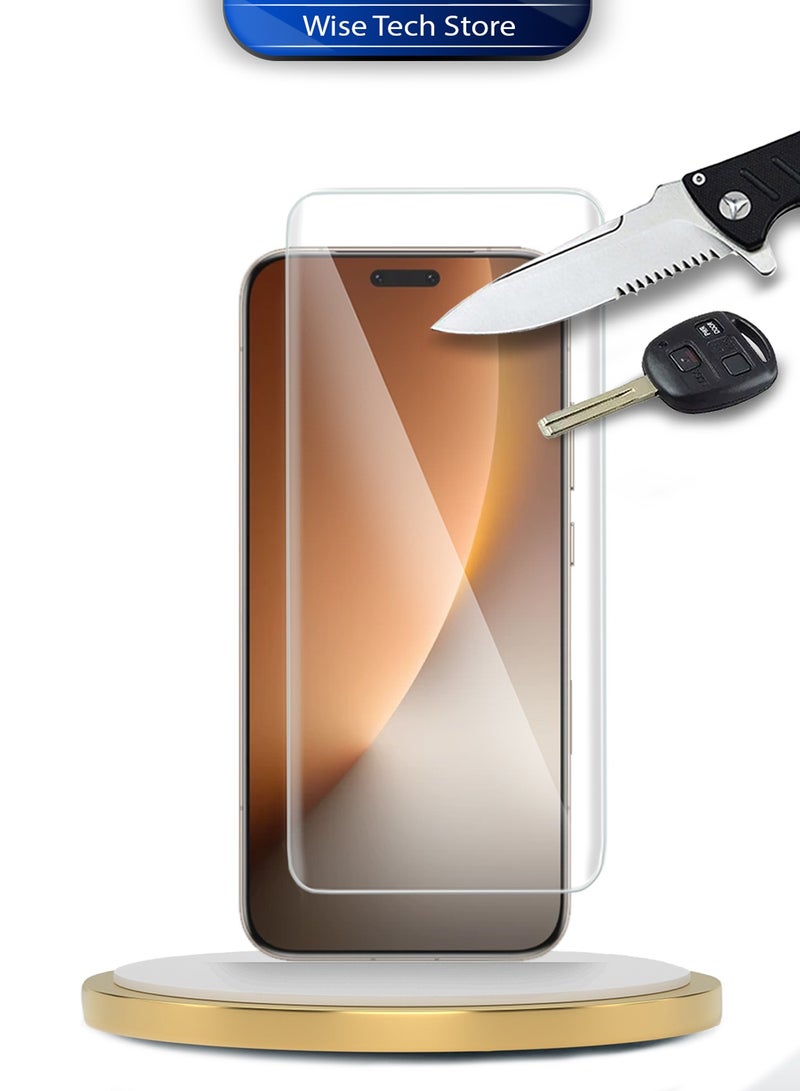 Wtech Honor Magic8 Pro 5G 2025 Premium Curved Edges UV Full Glue Full Cover Tempered Glass Screen Protector (MSGUCN) - Clear - Image 5